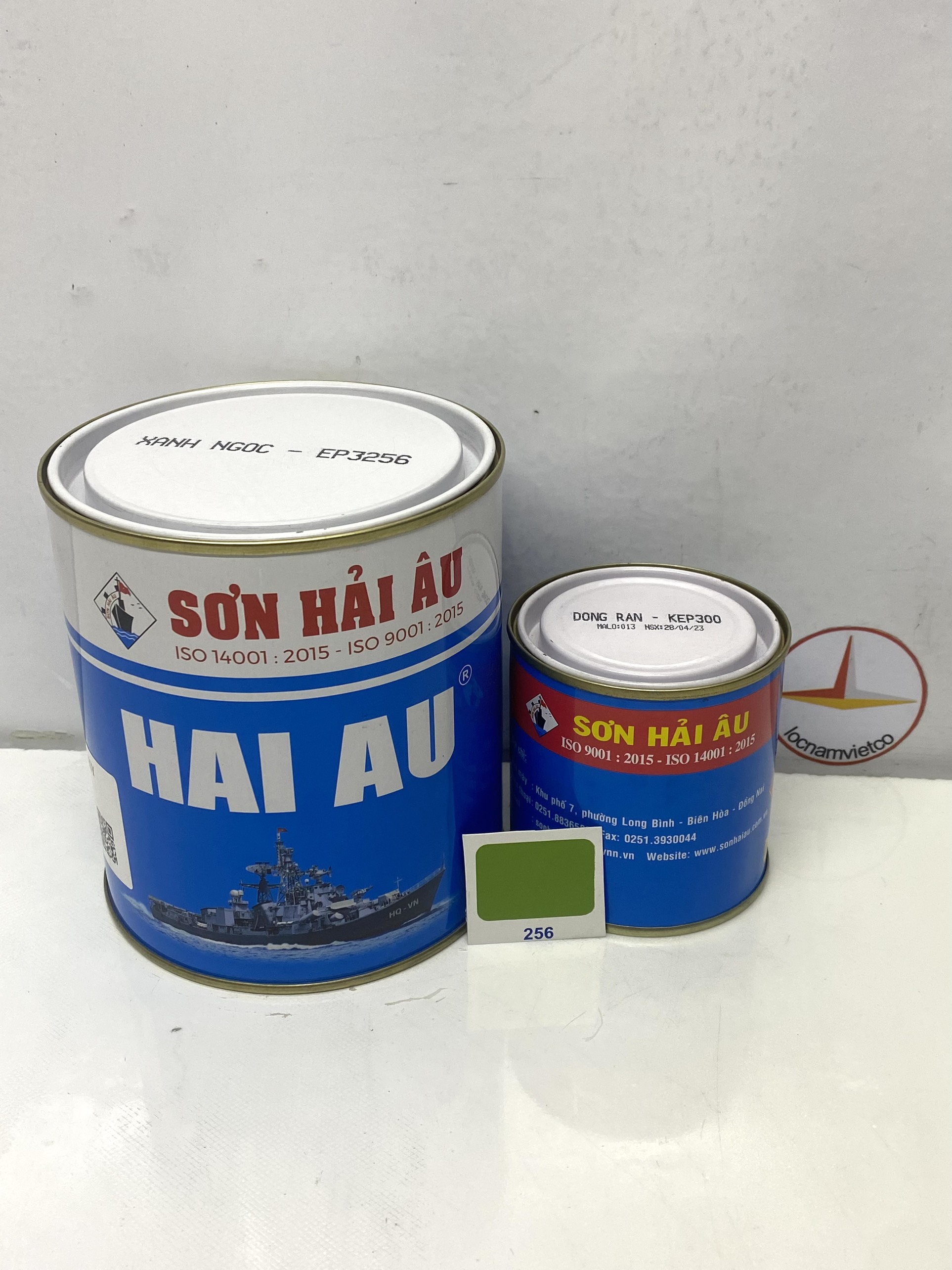 Sơn epoxy Hải Âu màu xanh ngọc EP 256 1L/Bộ