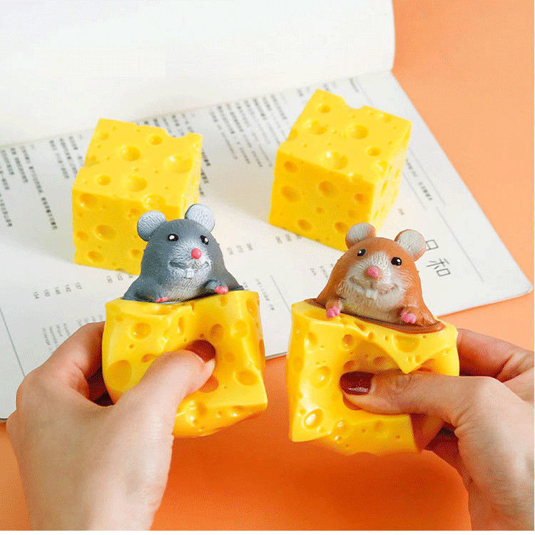 Đồ chơi Chuột bóp dẻo, Squishy Chuột phomat