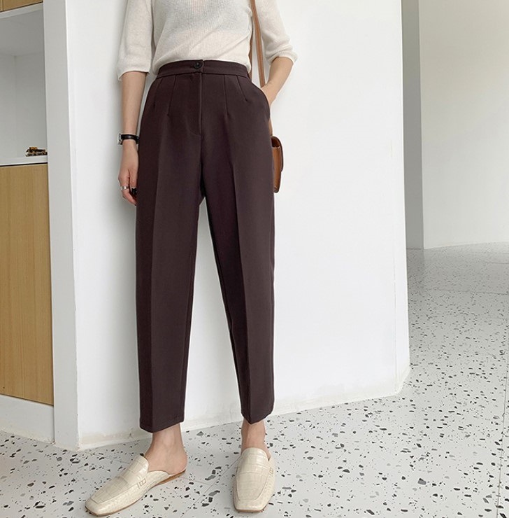 [HCM]Quần tây nữ baggy bigsize màu đen