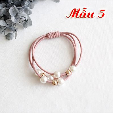 Dây buộc tóc nhiều lớp đính hạt phong cách hàn quốc cho nữ c40
