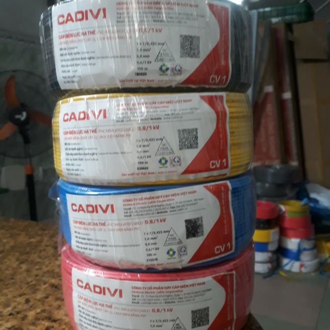 DÂY DIỆN ĐƠN 1.0 CADIVI CUỘN 100 MÉT