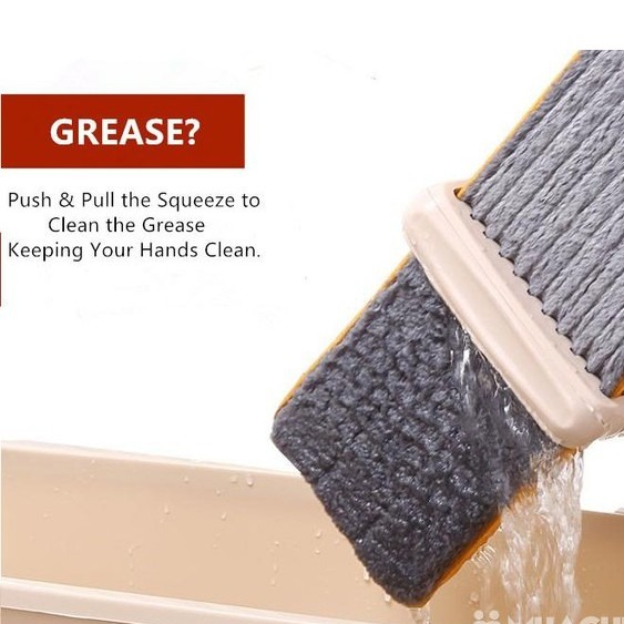 Cây Lau Nhà Vắt Phẳng Spin Mop (2 Miếng Lau)