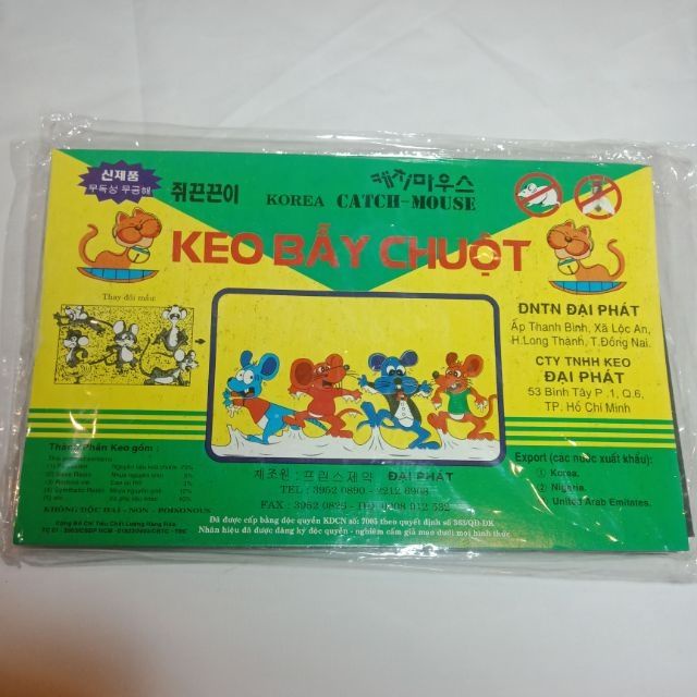 Keo bẫy chuột, keo dính chuột keo đại phát nhập từ hàn quốc korea catch mouse