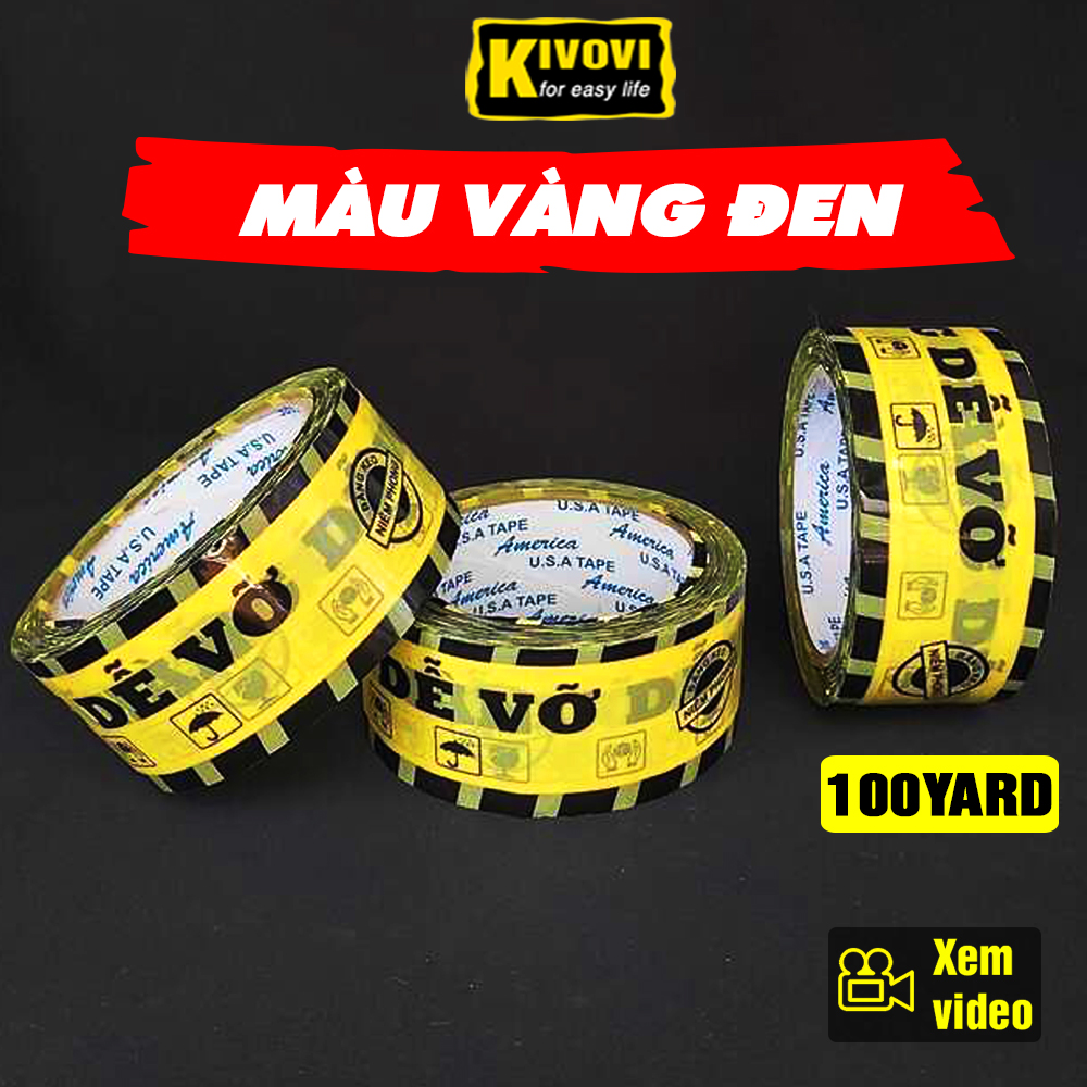 Tape adhesive fragile goods have sealing Yellow Black 100 yard us-adhesive tape printed letters item fragile, adhesive tape adhesive sealing, adhesive tape package goods, packing goods, wrap the goods,. -Kivo