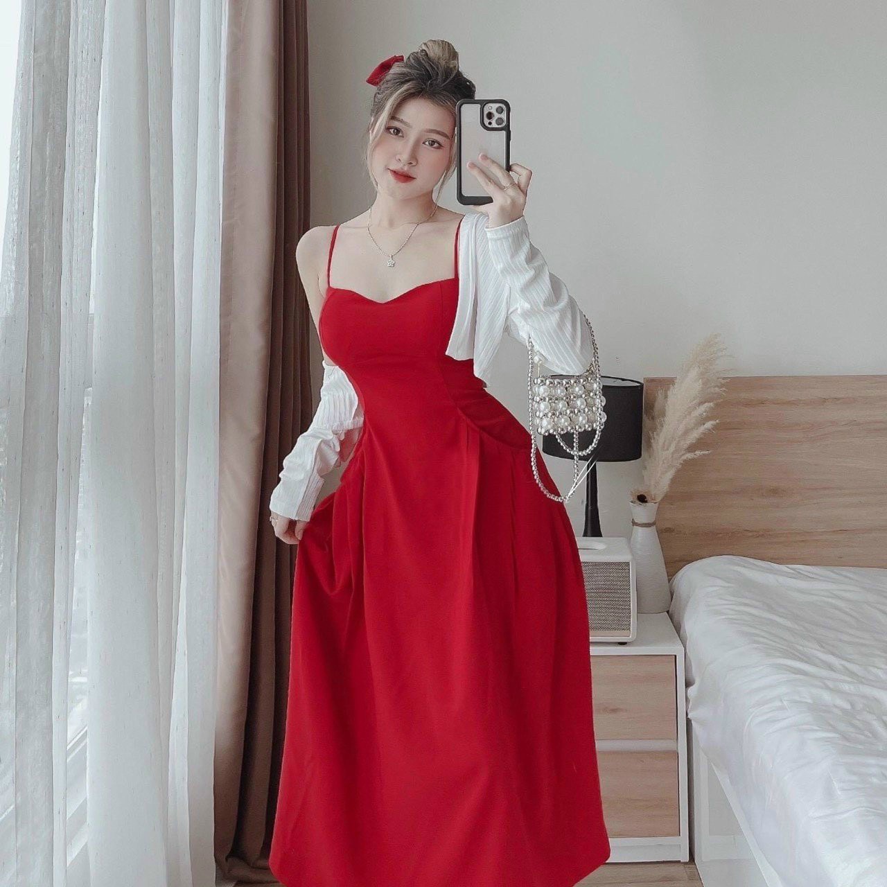 Sét đầm dây kèm áo khoác bigsize 55-90kg