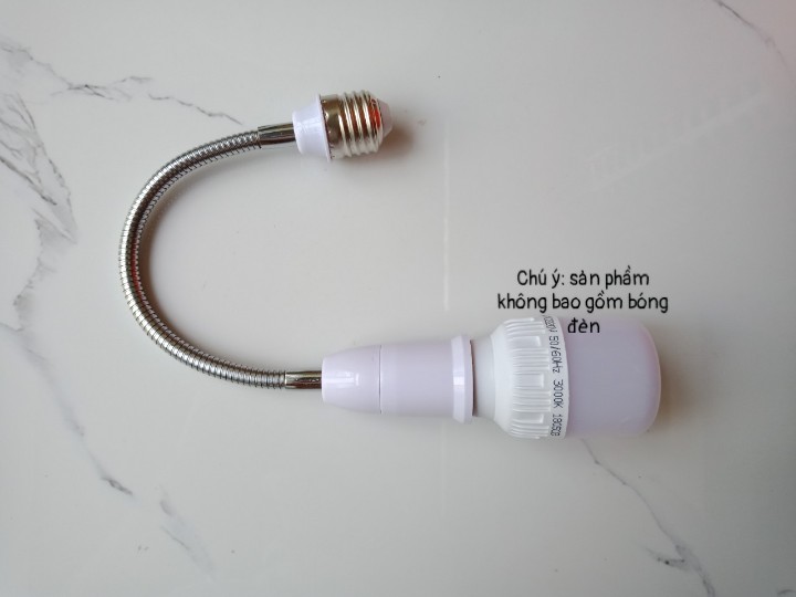 Đui đèn nối dài 20cm - nối E27 qua E27