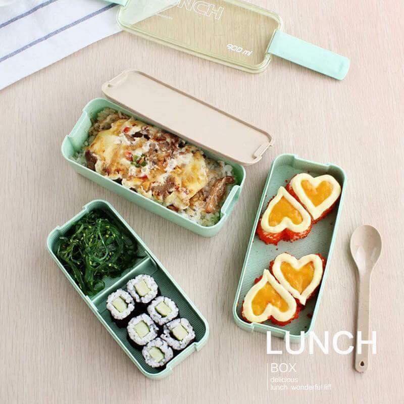 Hộp cơm 3 tầng lúa mạch - Hộp cơm 3 tầng kiểu mới