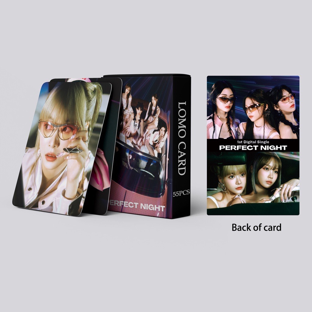 Set 55 lomo card LESSERAFIM- Perfect Night 2023