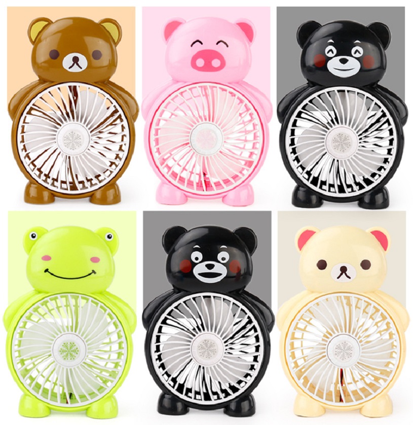 Quạt Sạc Mini Để Bàn 3 Cánh Hình Thú