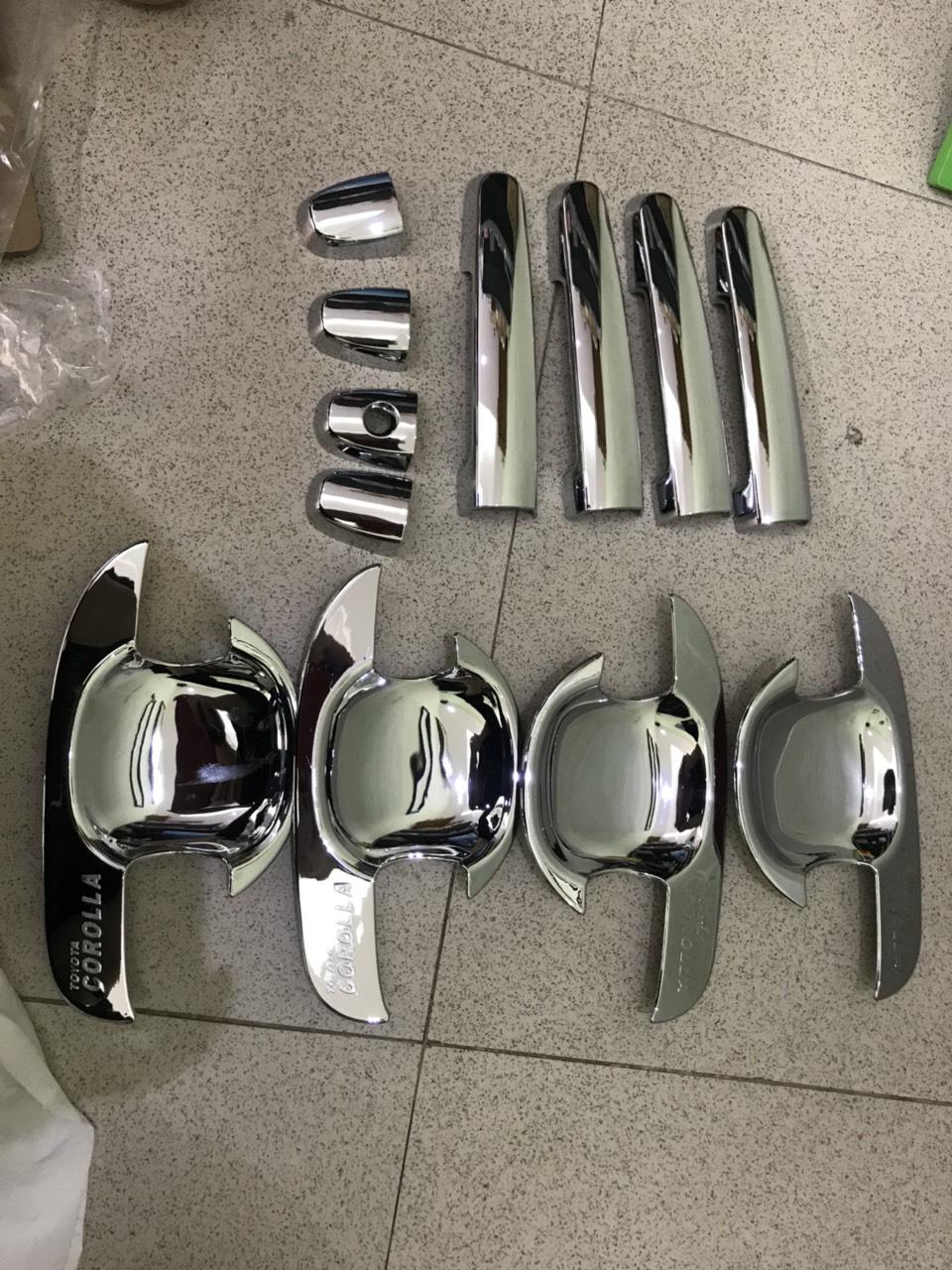 Bộ ốp tay Cửa + hõm Cửa mạ crom xe Toyota Corolla Altis đời 2002-2013