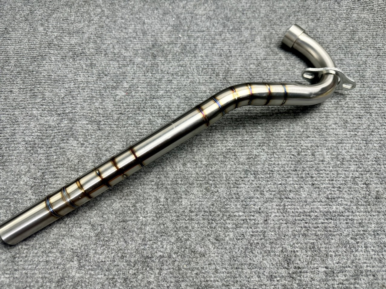 Cổ pô inox đường hàn titan thay thế cổ pô zin from thòng gắn wave a đời mới s110 blade wave rsx