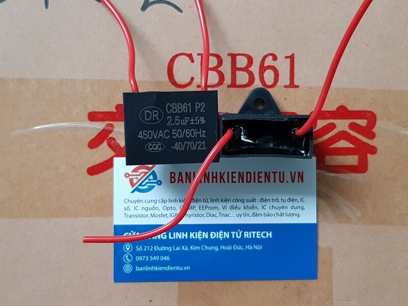 Tụ quạt 2.5uf 450v cbb61