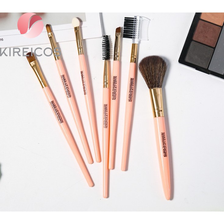 Bộ cọ trang điểm 7 món tiện lợi màu ngẫu nhiên l0878 - kireicos