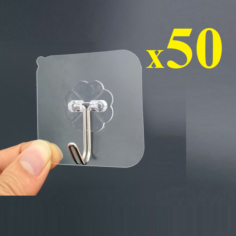 [100%] COMBO 50 Móc dán tường siêu chắc