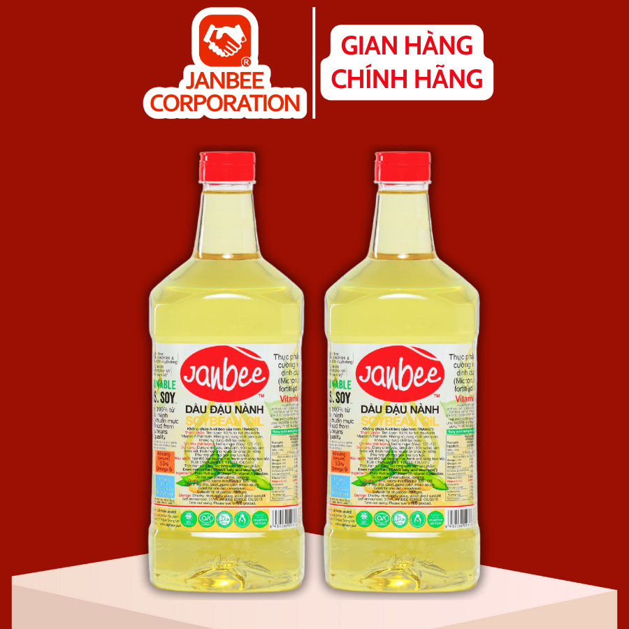 Combo 2 Chai Dầu Đậu Nành Janbee 2L