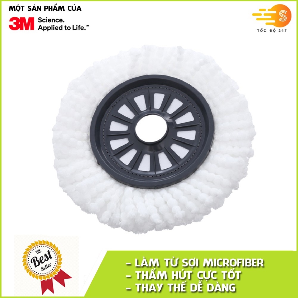 BÁO GIÁ Chổi Lau Nhà Scotch Brite | Shopee Lazada Sendo Tiki mới nhất 14 Bông lau nhà thay thế 360 độ Microfiber Scotch-Brite 3M BL360 - siêu thấm hút siêu sạch