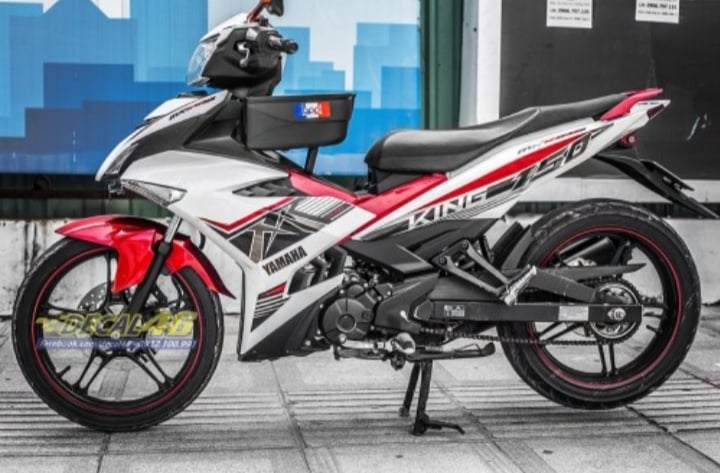 tem rời CROM EX 150 mx king chỉ đỏ xe trắng