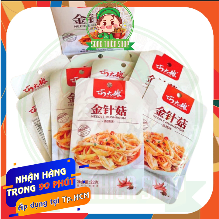 Nấm Kim Châm Sốt Cay Siêu Ngon -  Ăn Vặt Song Thiên