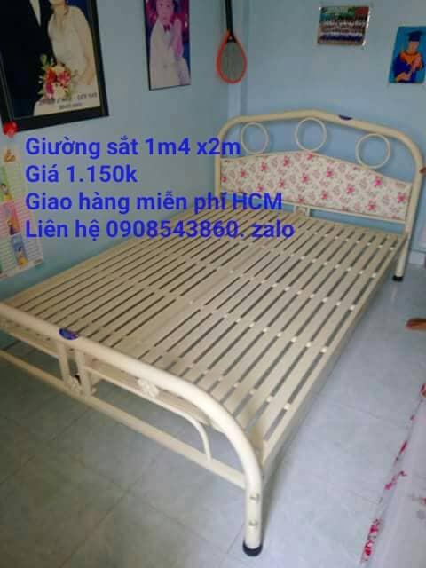 Giường sắt giá rẻ 1m6 x2m