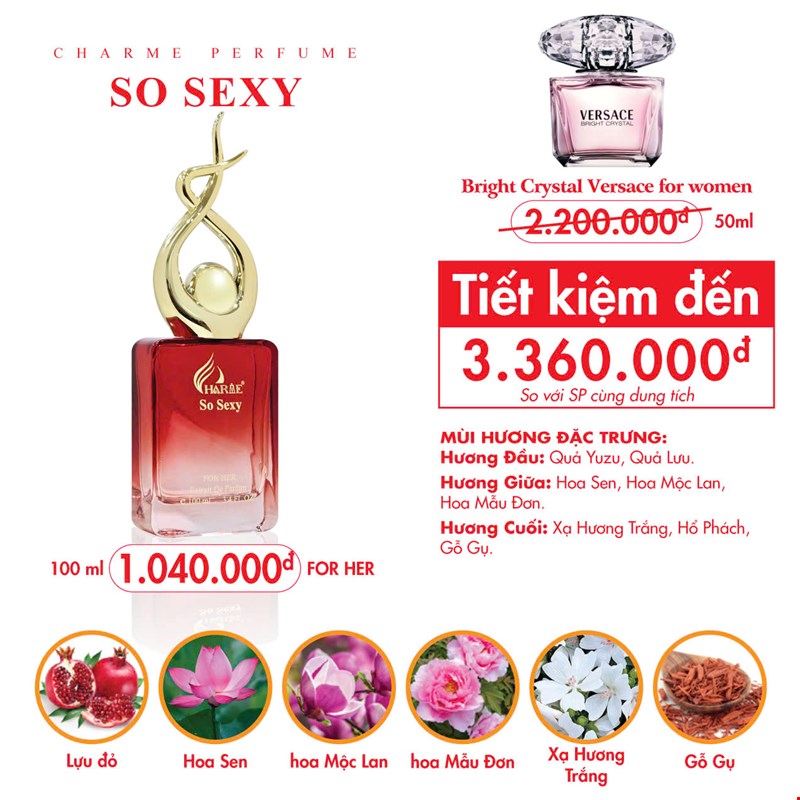 Nước hoa So sexy 50ml - so sexy 100ml mẫu cũ - 10ml cty