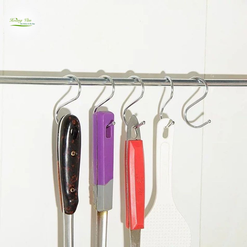 Combo 02 Móc treo đồ chữ S Inox sáng bóng