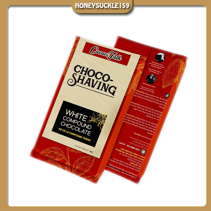 Socola ShaVing/Sô Cô La Compound Trắng Dạng Khối Dùng Trang Trí Bánh 1kg