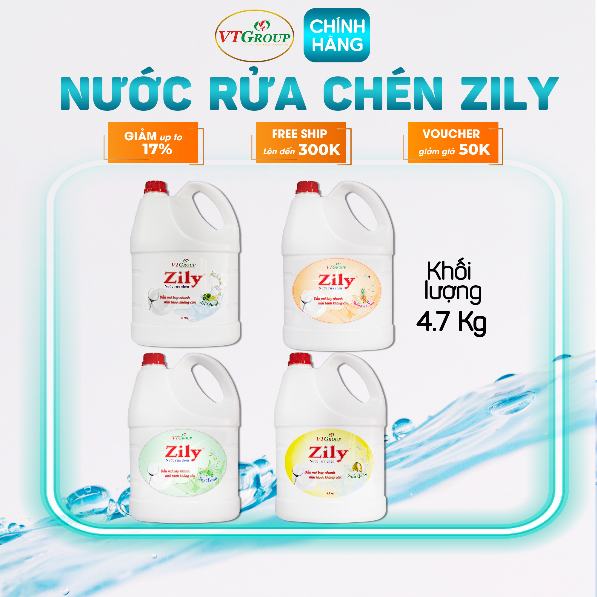 Nước Rửa Chén Zily - 4.7Kg