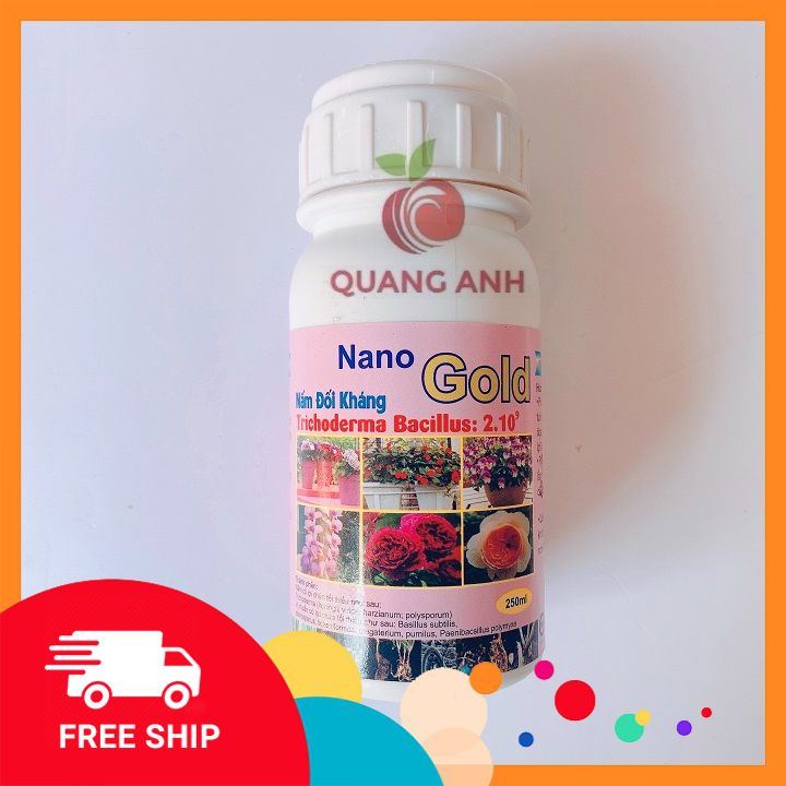 [FreeShip] Chế Phẩm Nano Gold Nấm đối kháng trichoderma Bacillus 2.10^9 lọ 250ml