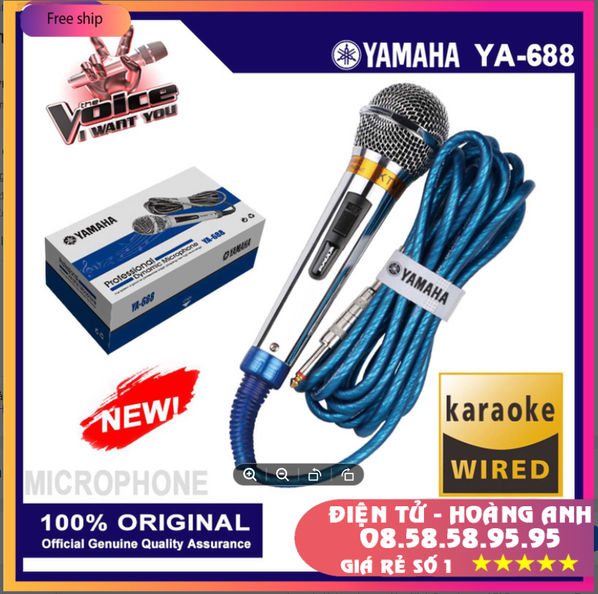 Micro dây hát karaoke ktv sn 688 dây 5 mét zl.08.58.58.95.95