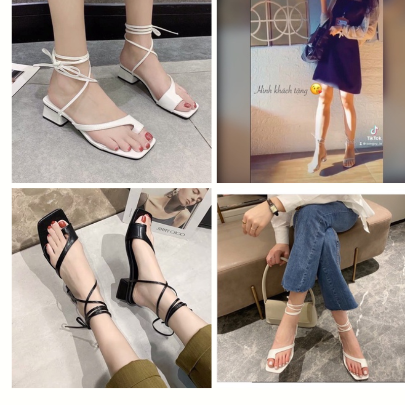 Sandal nữ xỏ ngón - giày cao gót cột dây xỏ ngón chiến binh sd-0290 | mystore