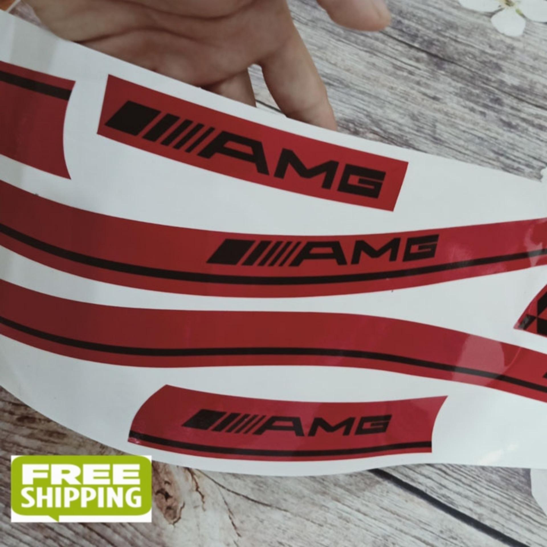 [MIỄN SHIP! MUA NGAY KẺO HẾT] Bộ Tem chỉ AMG ĐỎ - ĐEN dán xe honda SH FS413