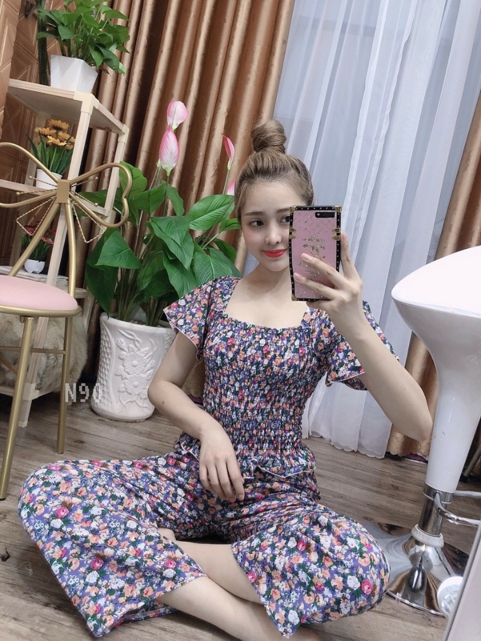 Sét bộ hoa tay lỡ áo-ZU