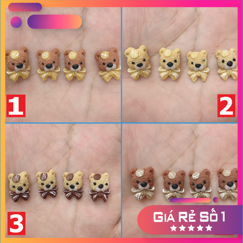 Gấu bột gắn móng siêu đáng yêu (1 con)