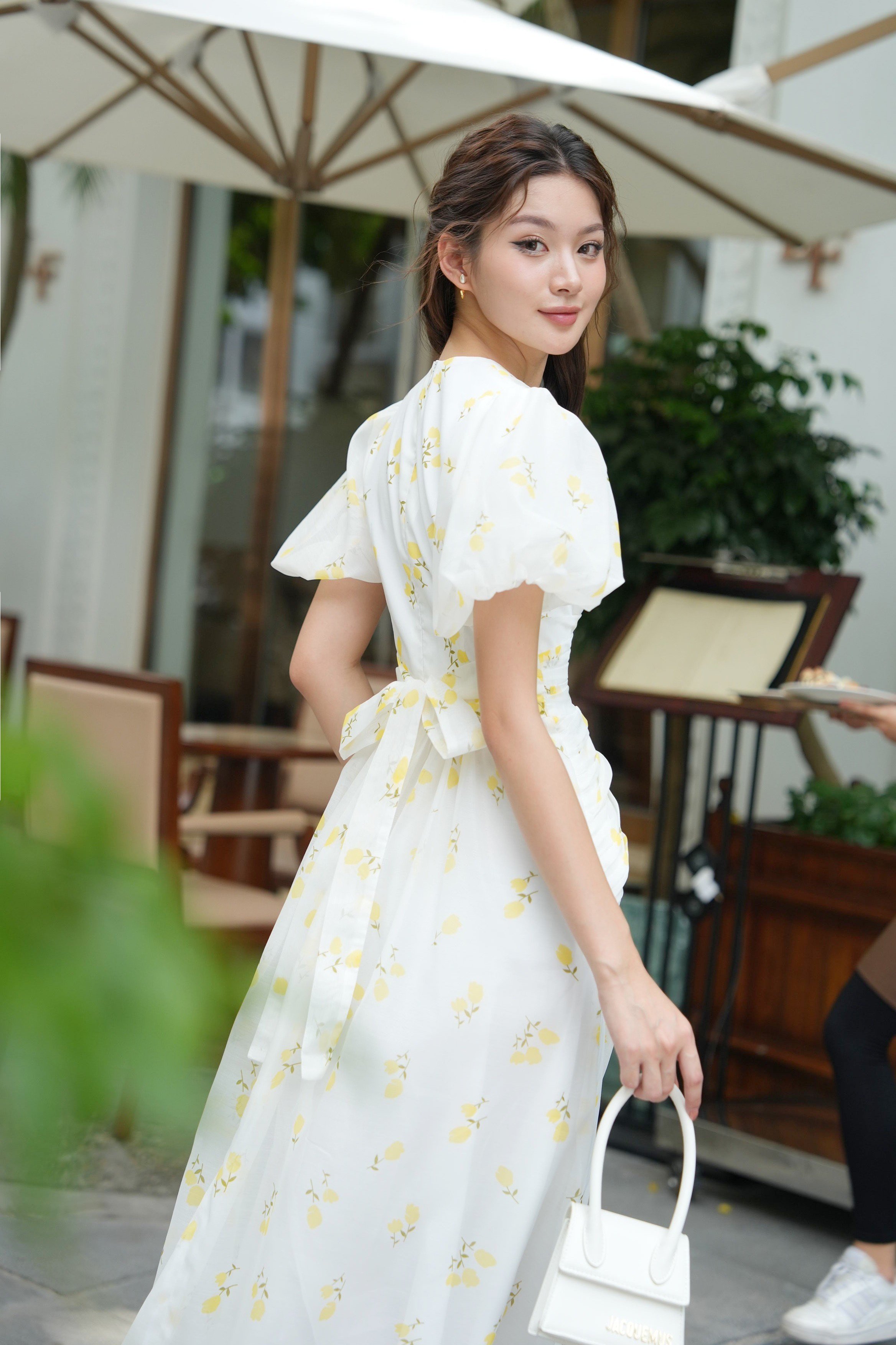 SÒ VINTAGE - VIOLA đầm tay phồng xếp li