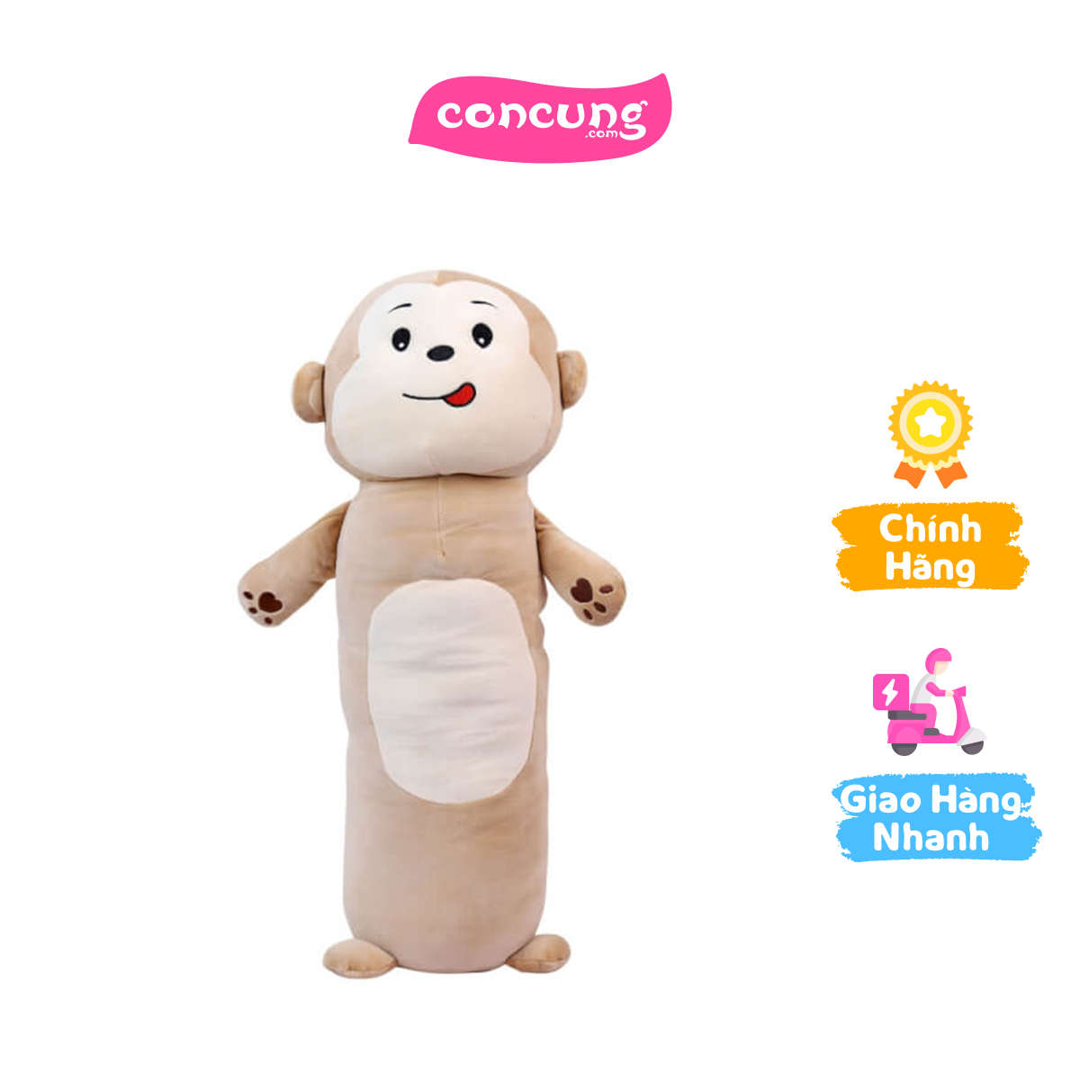 Thú nhồi bông gối ôm 4 chiều khỉ con (TM)
