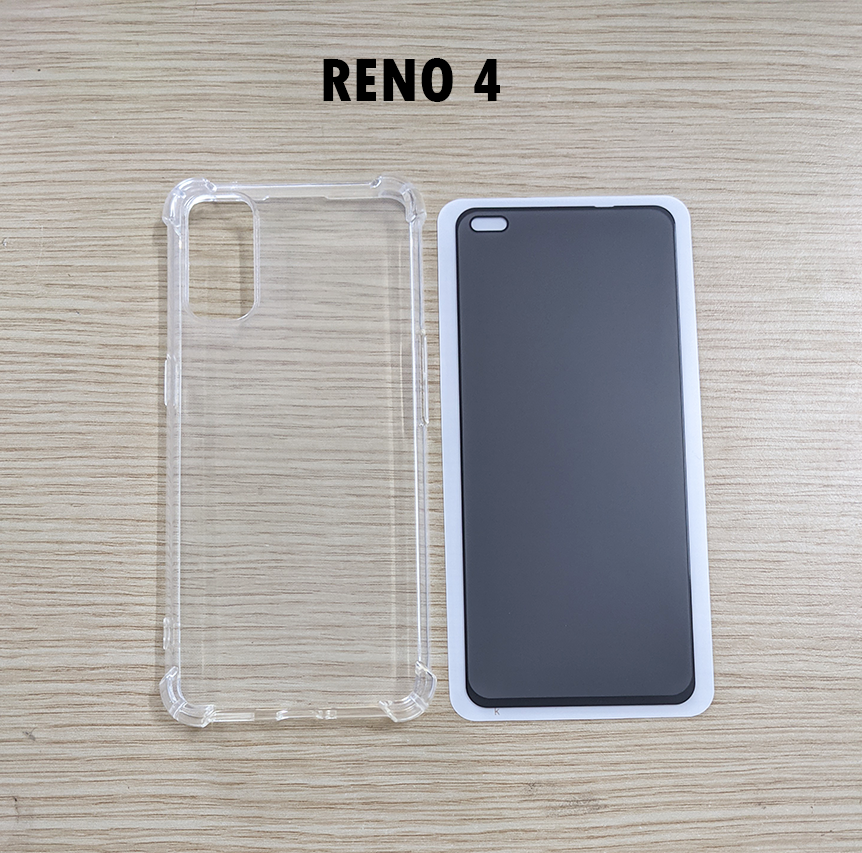 Combo kính cường lực chống nhìn trộm ốp chống sốc Reno 4