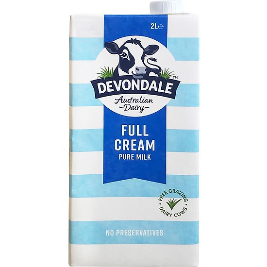 Thùng 6 hộp sữa tươi Devondale 2L