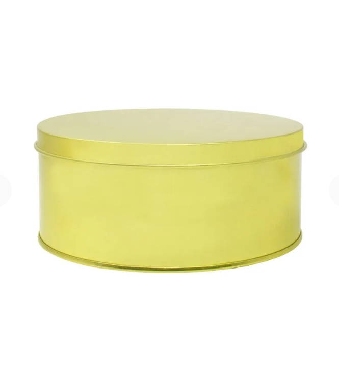7.5*7.5*4.5cm- Hộp thiếc tròn đựng bánh, trà,...