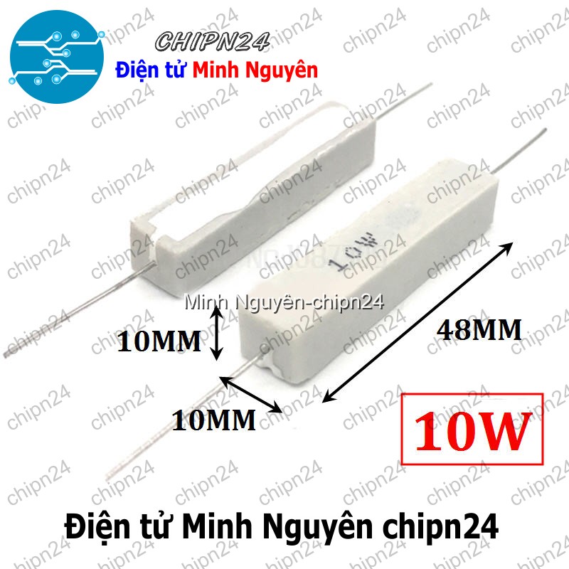 [2 con] (F140) Điện Trở Sứ 20R 10W