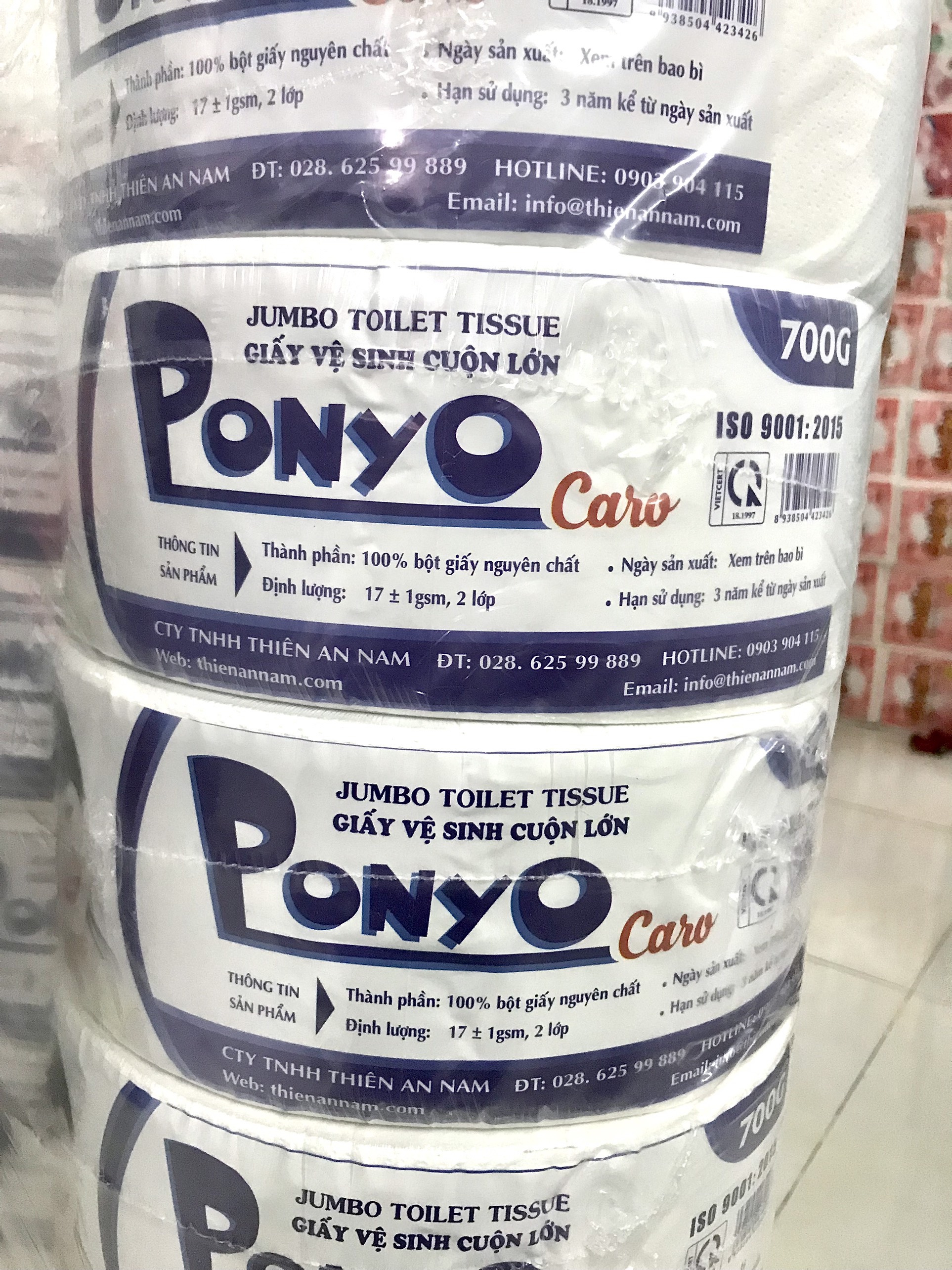 Giấy vệ sinh PONYO cuộn lớn 700g