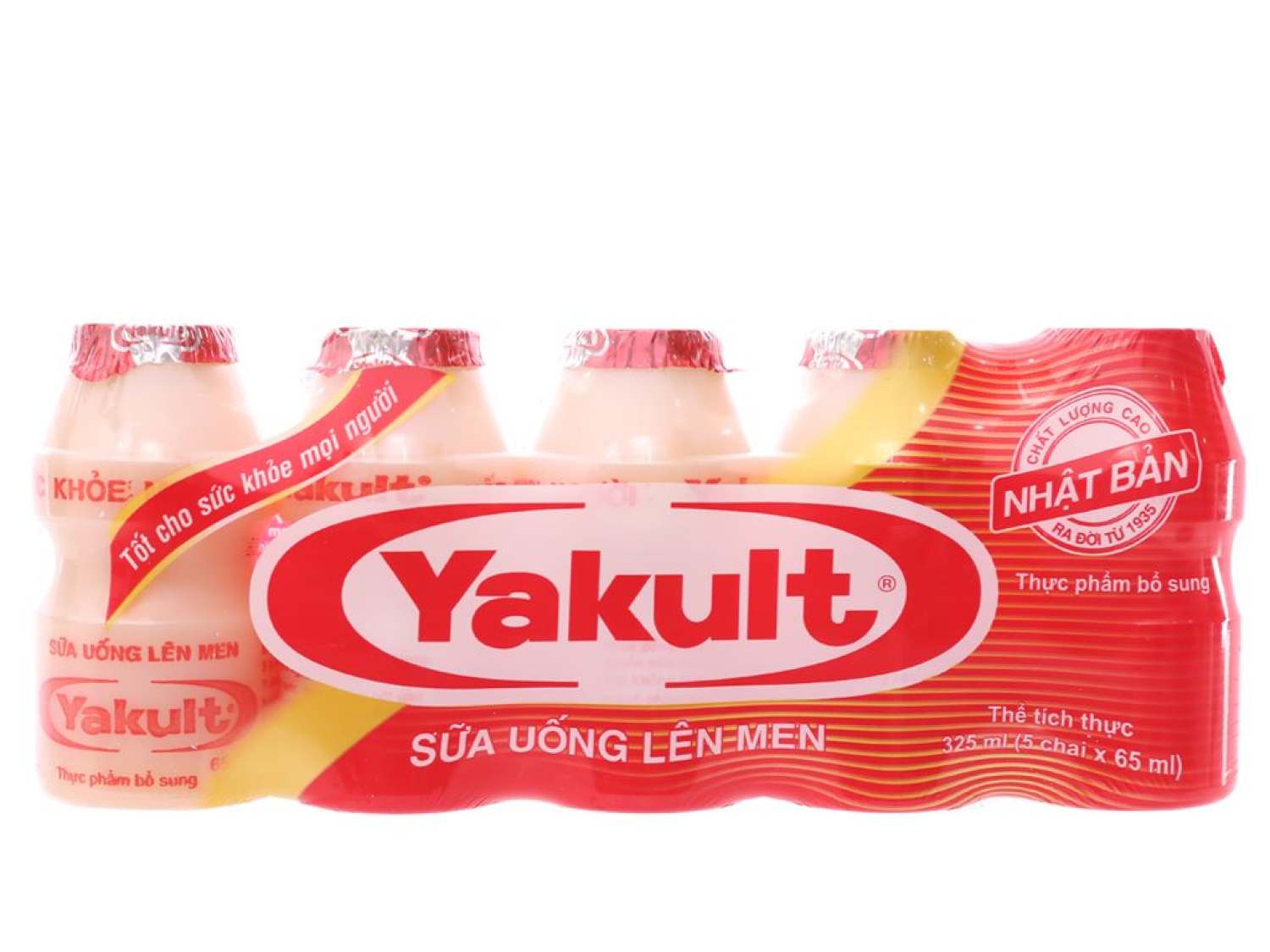 Sữa uống lên men Yakult Nhật Bản lốc 5 chai x 65ml thumbnail