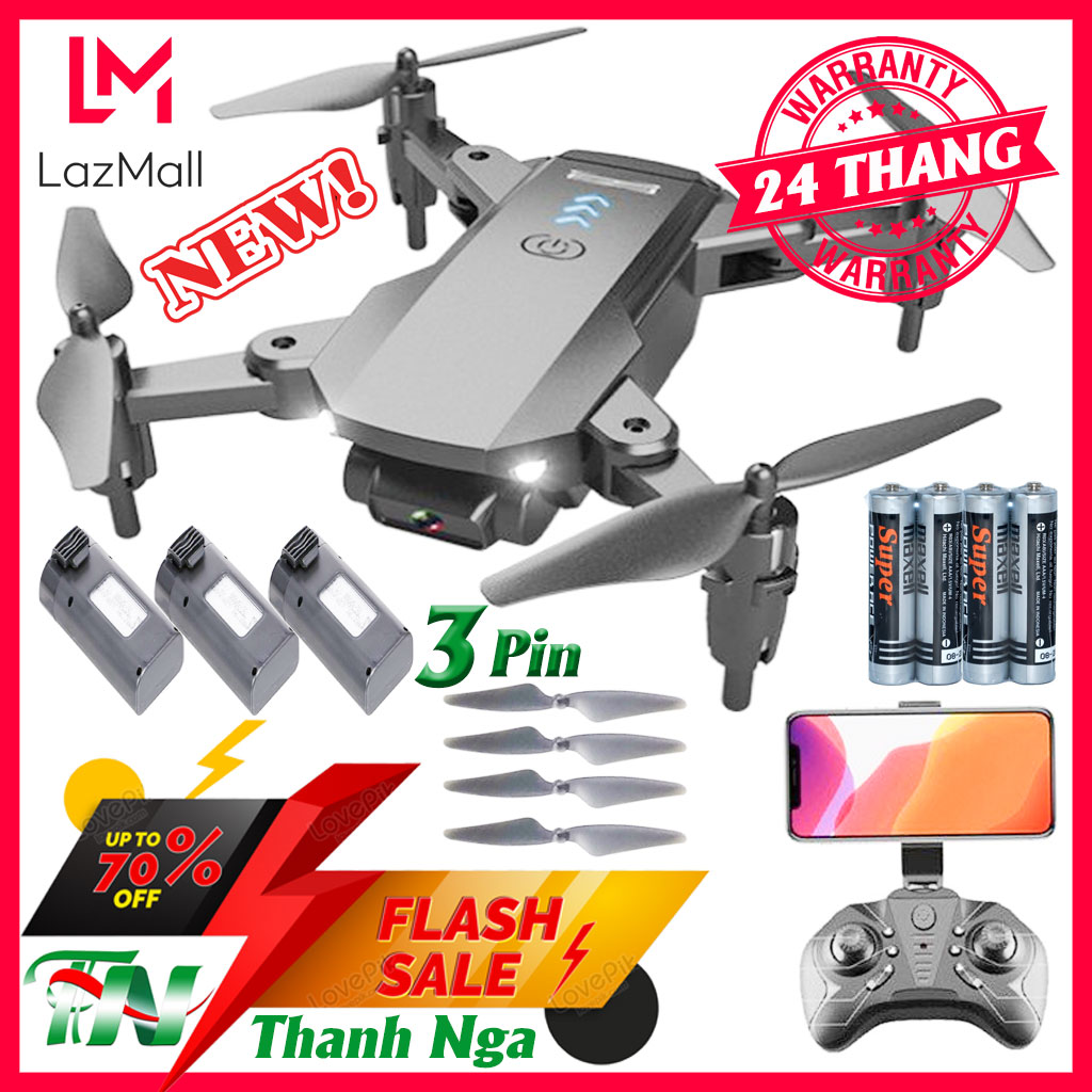 Máy bay flycam mini giá rẻ có camera 4k Q12 Pro 2 Camera 2022
