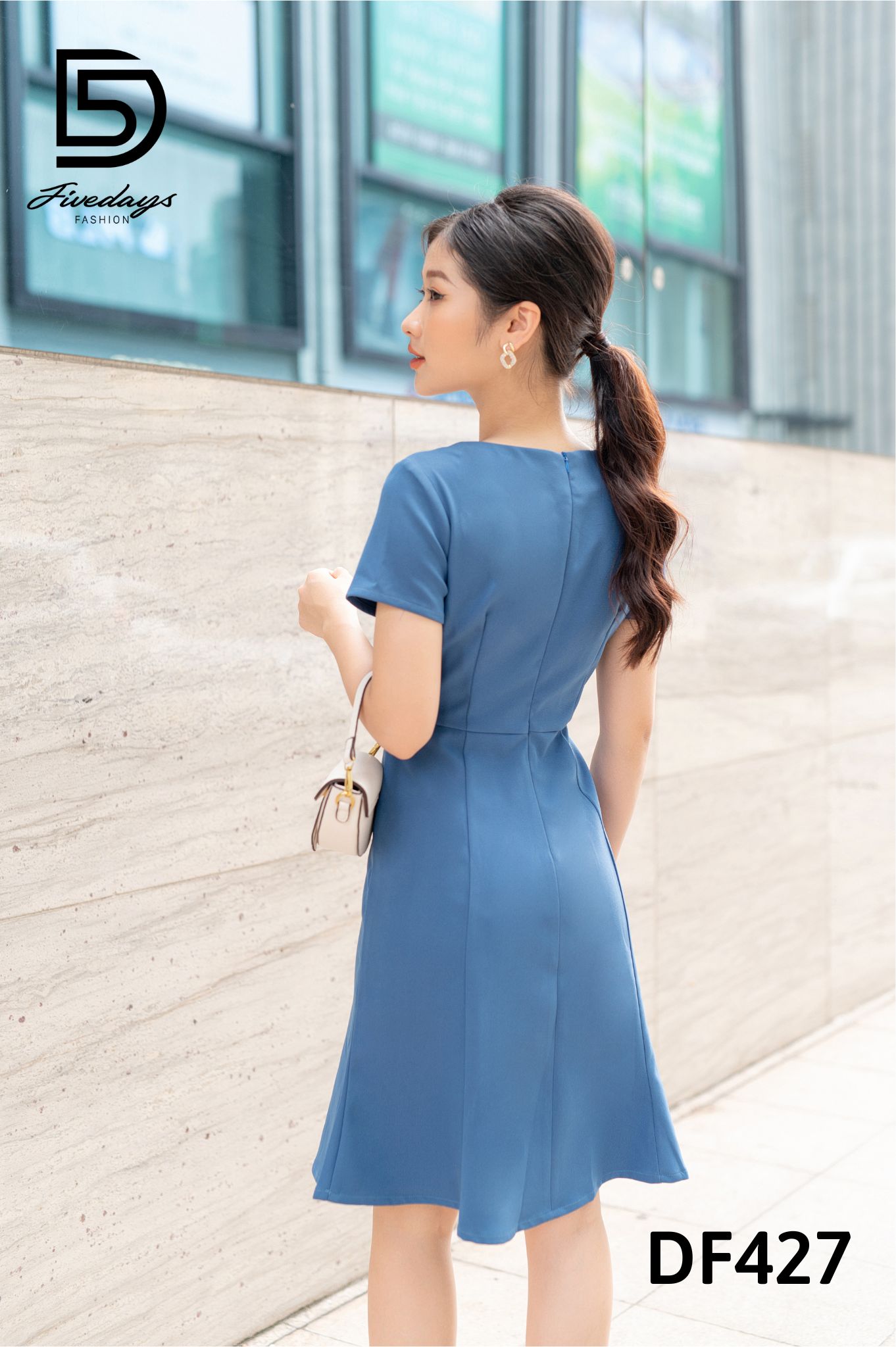 Fivedays - Đầm đuôi cá cuốn hoa