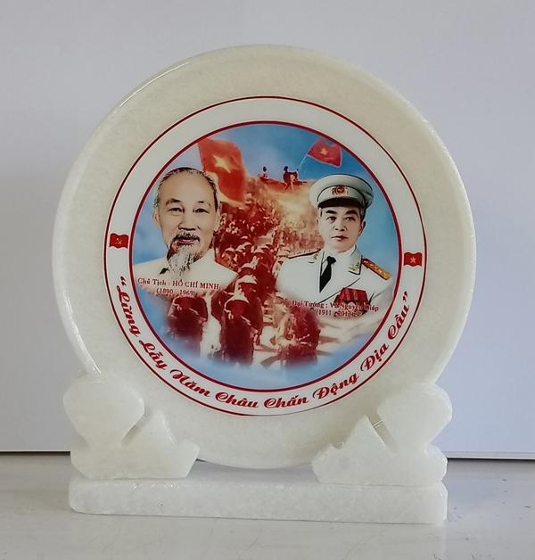 Ảnh Bác Hồ + Bác Giáp 20cm
