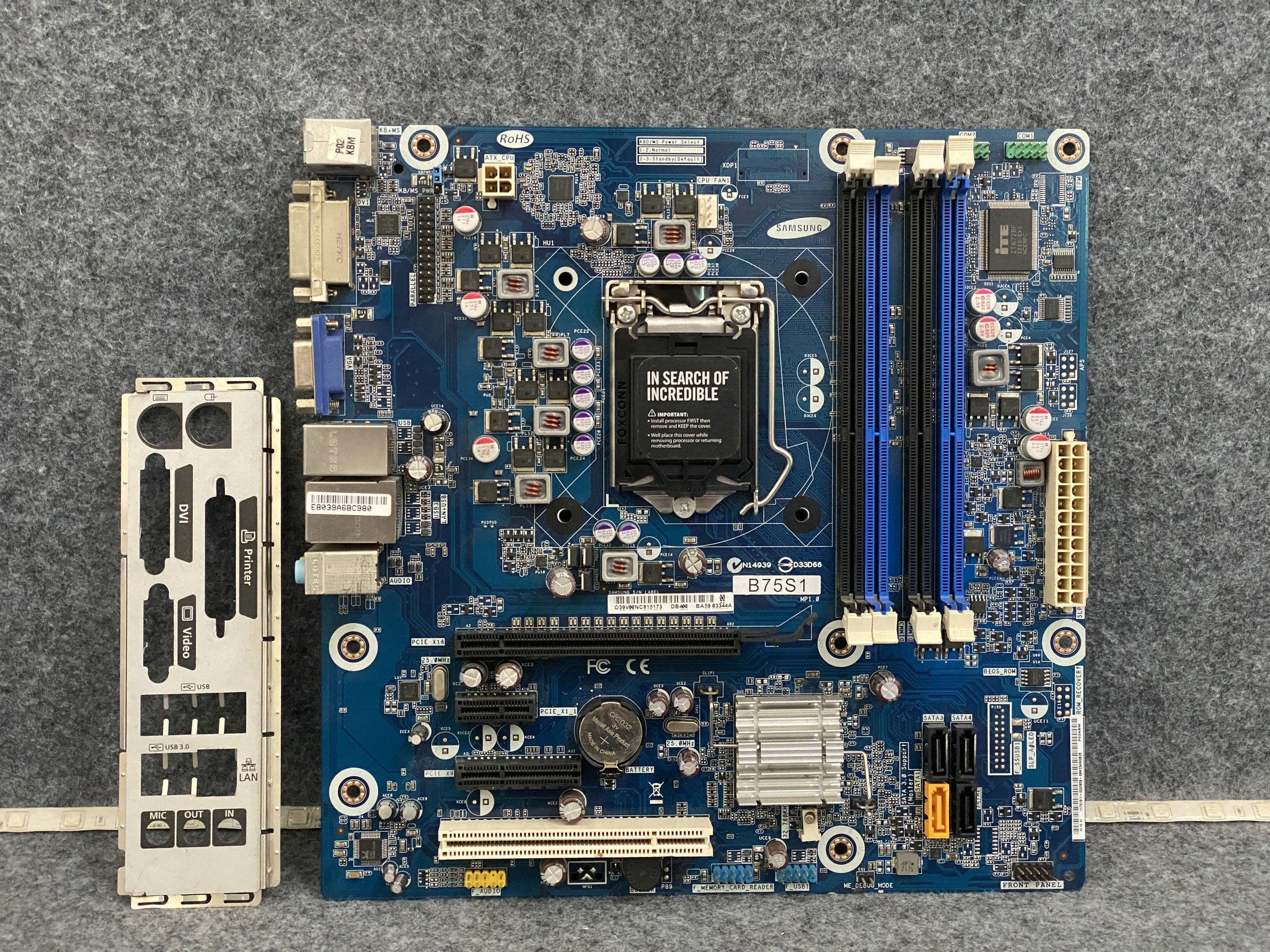 Mainboard Samsung B75 Socket 1155 cho kỹ thuật ráp máy + chắn fe