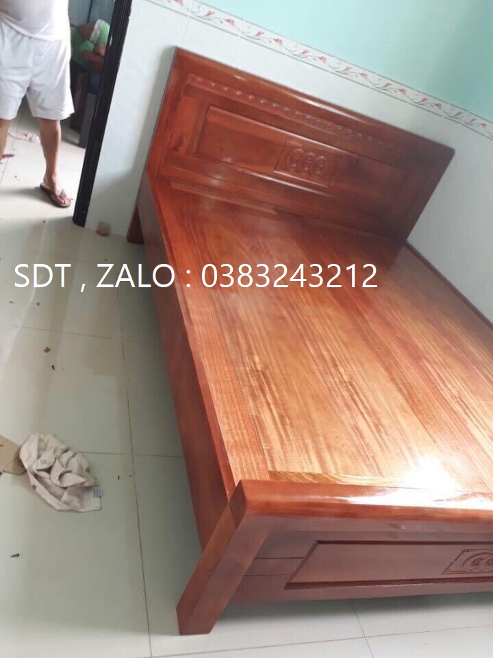 giường gỗ xoan đào 1m8 rác phản
