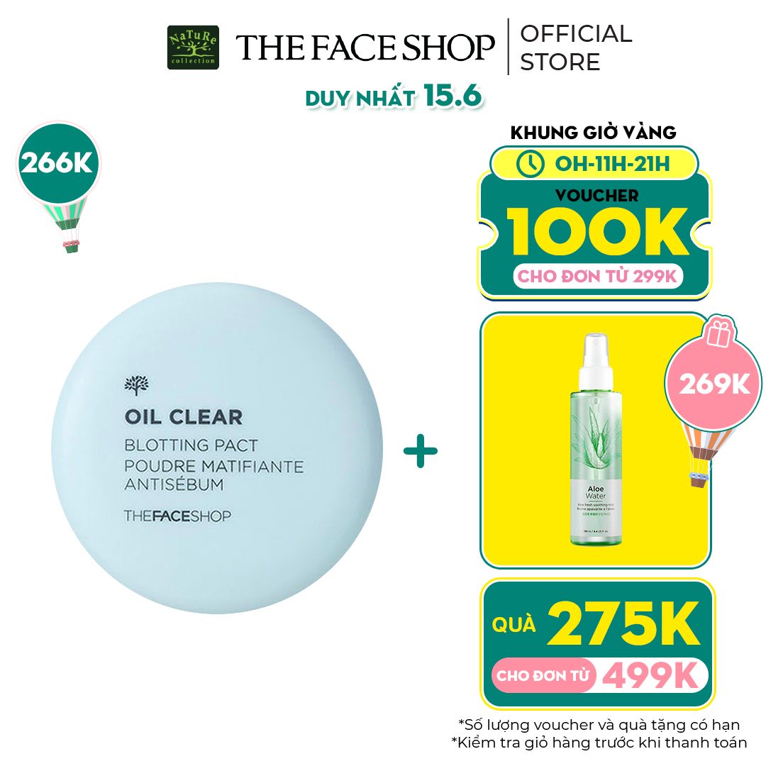Phấn Phủ Thefaceshop Oil Clear Smooth&Bright Pact Spf30 Pa++