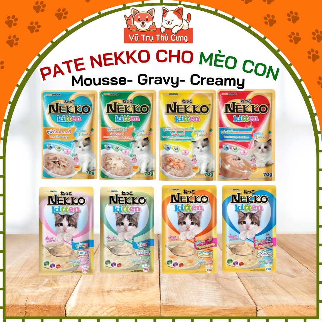 Pate Nekko Cho Mèo Con Nhiều Dinh Dưỡng Gói 70g