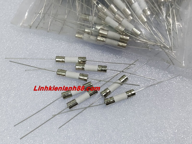 ( 10 cái) Cầu Chì Sứ Chân Cắm 15A 5*20mm Mới