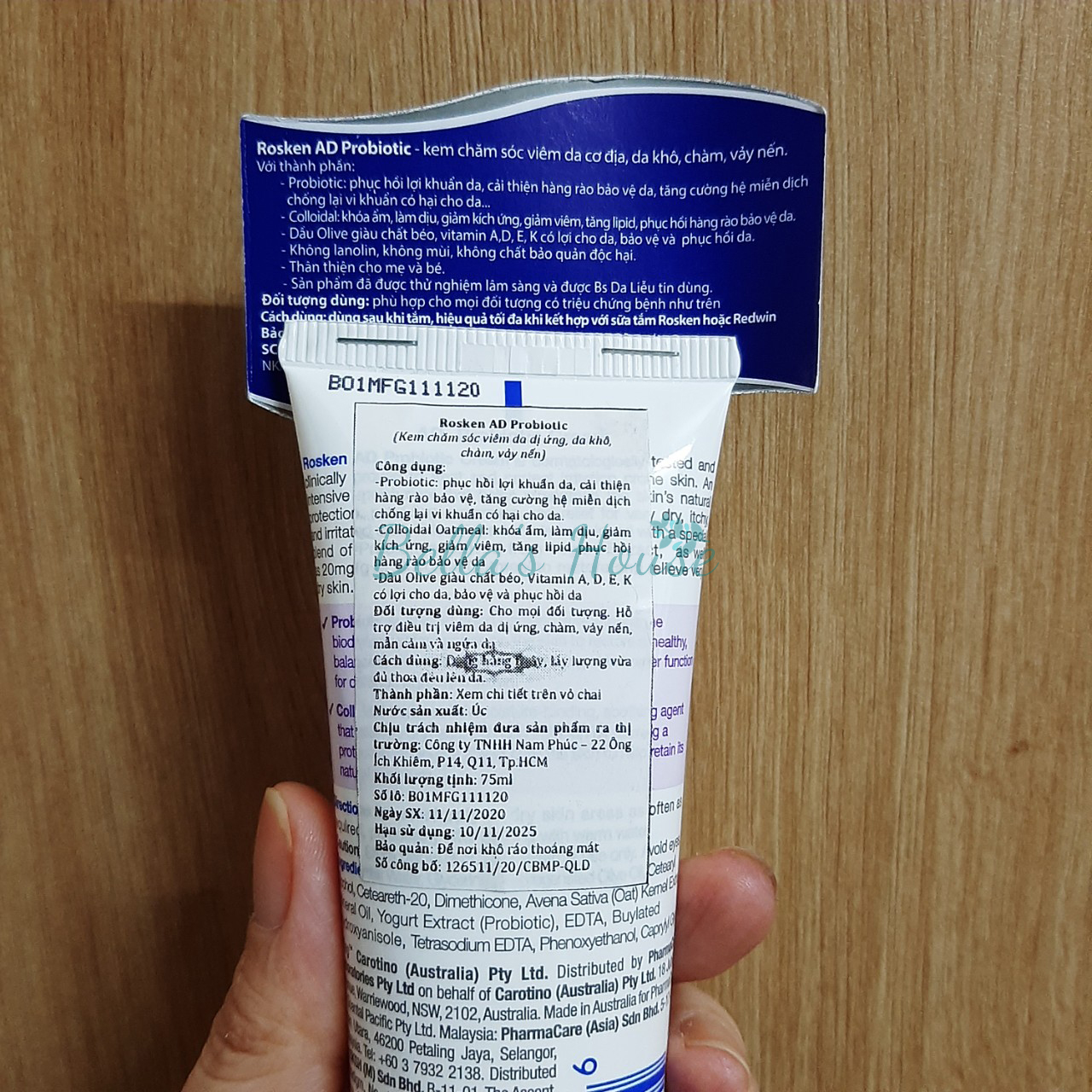 HCM [ TEM CÔNG TY] Chăm Sóc Da Khô, Chàm, Vảy Nến - ROSKEN AD Probiotic  75mL & 400mL